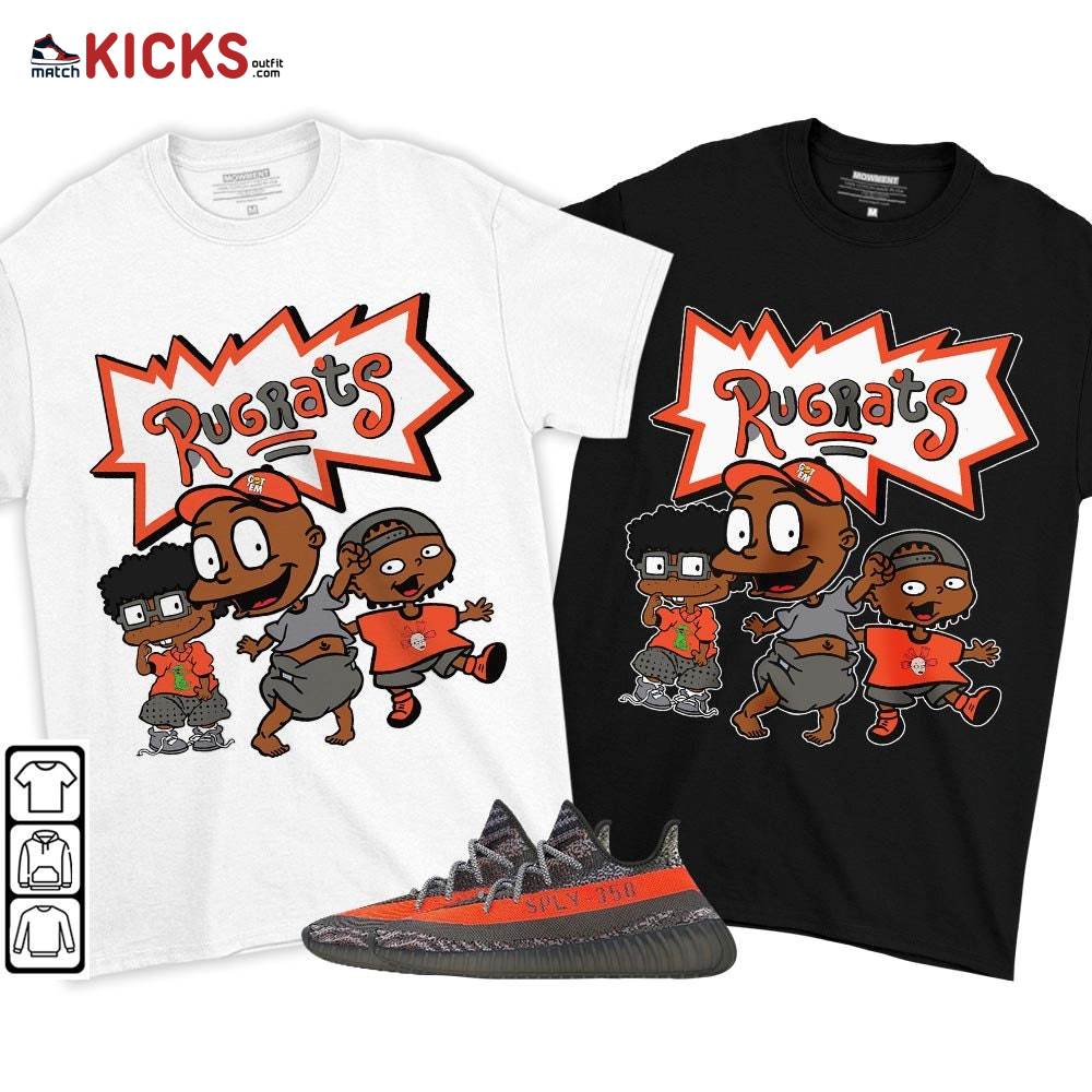 Melanin Rugrats Kid Sneaker Shirt Match Boots 350 V2 Dark Beluga, Yeezy 350 V2 Carbon Beluga MKO T-Shirt