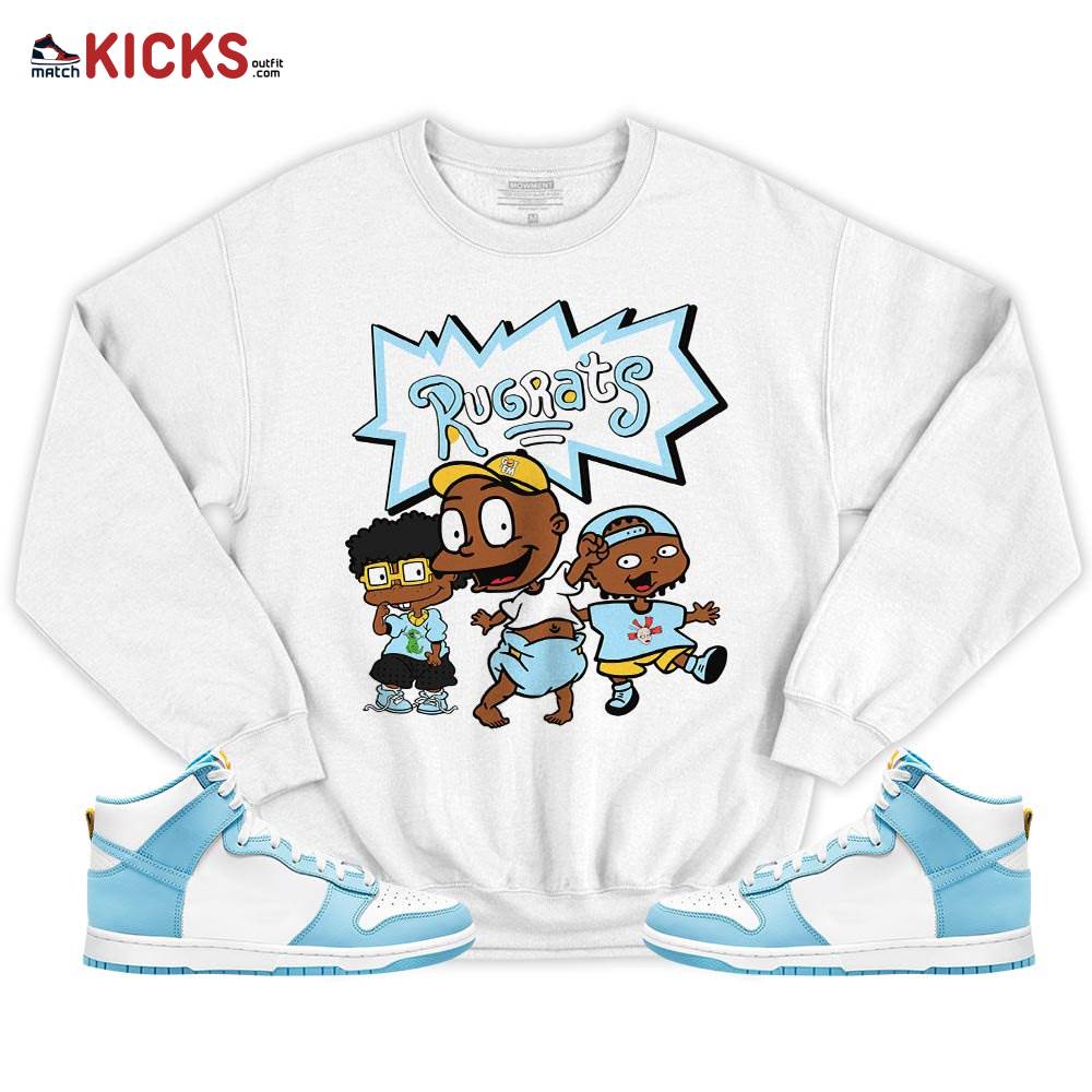 Melanin Rugrats Kid Sneaker Shirt Match Dunk High Blue Chill, Dunk High Homer Simpson MKO T-Shirt Melanin Rugrats Kid Sneaker Shirt Match Dunk High Blue Chill, Dunk High Homer Simpson MKO T-Shirt