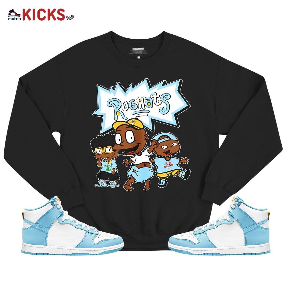 Melanin Rugrats Kid Sneaker Shirt Match Dunk High Blue Chill, Dunk High Homer Simpson MKO T-Shirt Melanin Rugrats Kid Sneaker Shirt Match Dunk High Blue Chill, Dunk High Homer Simpson MKO T-Shirt