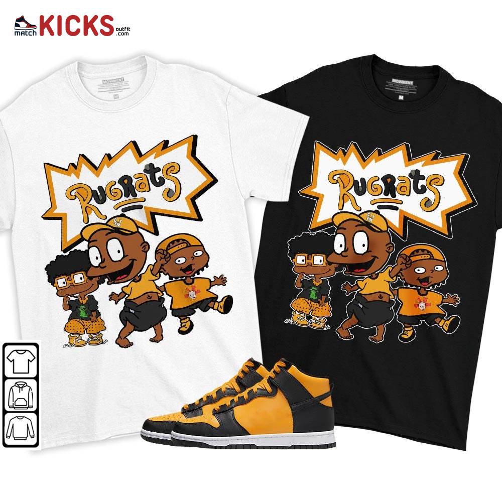 Melanin Rugrats Kid Sneaker Shirt Match Dunk Reverse Goldenrod, Dunk High Bruce Lee MKO T-Shirt Melanin Rugrats Kid Sneaker Shirt Match Dunk Reverse Goldenrod, Dunk High Bruce Lee MKO T-Shirt