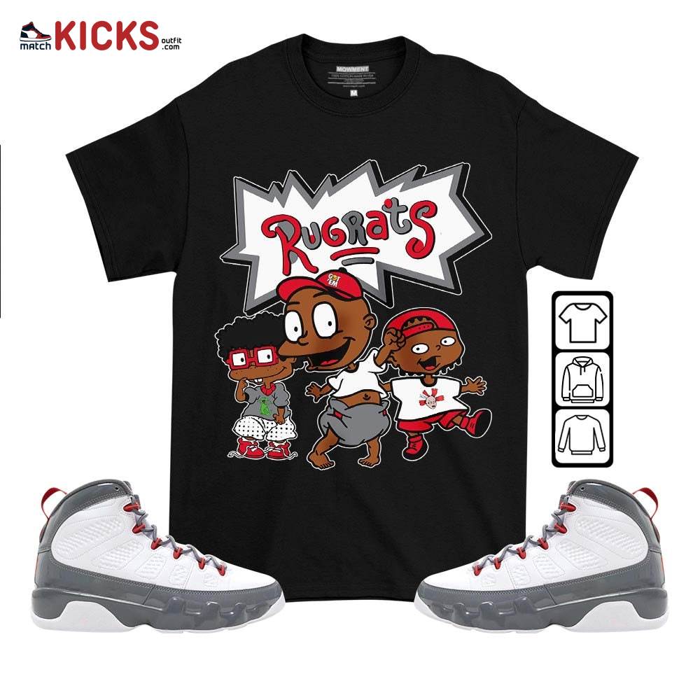 Melanin Rugrats Kid Sneaker Shirt Match Fire Red 9s, Jordan 9 Retro Fire Red MKO T-Shirt