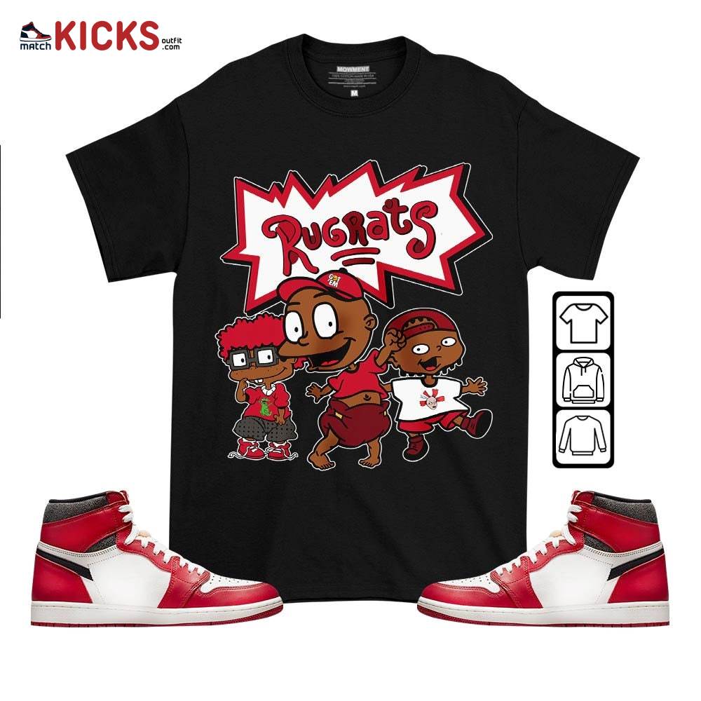 Melanin Rugrats Kid Sneaker Shirt Match High OG Chicago 1s, Jordan 1 Lost and Found Chicago MKO T-Shirt