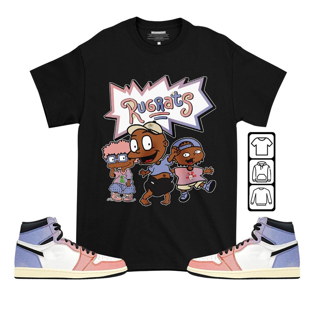 Melanin Rugrats Kid Sneaker Shirt Match Retro Skyline 1s, Jordan 1 High OG Skyline MKO T-Shirt Melanin Rugrats Kid Sneaker Shirt Match Retro Skyline 1s, Jordan 1 High OG Skyline MKO T-Shirt