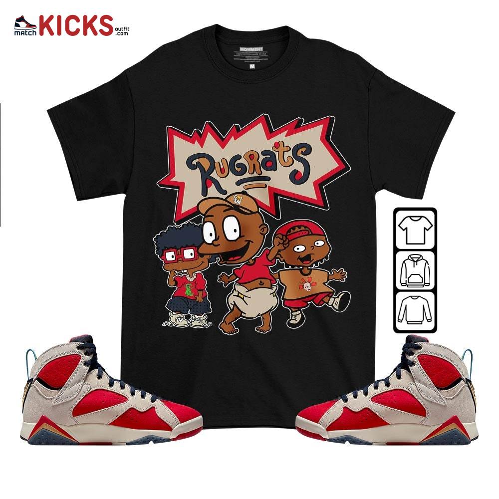 Melanin Rugrats Kid Sneaker Shirt Match Trophy Room 7s, Jordan 7 Trophy Room MKO T-Shirt