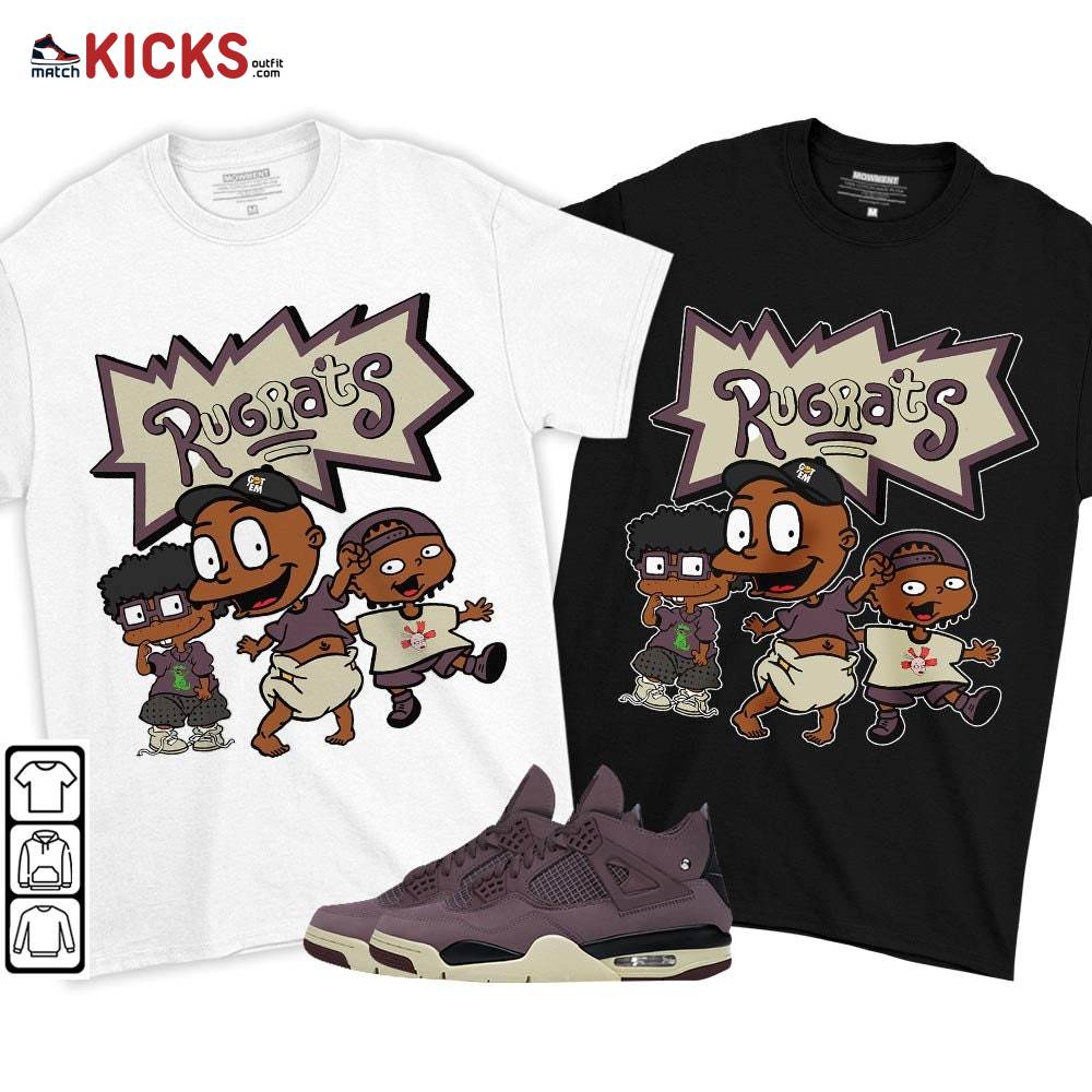 Melanin Rugrats Kid Sneaker Shirt Match Violet Ore 4s, Jordan 4 A Ma Maniere Violet Ore MKO T-Shirt