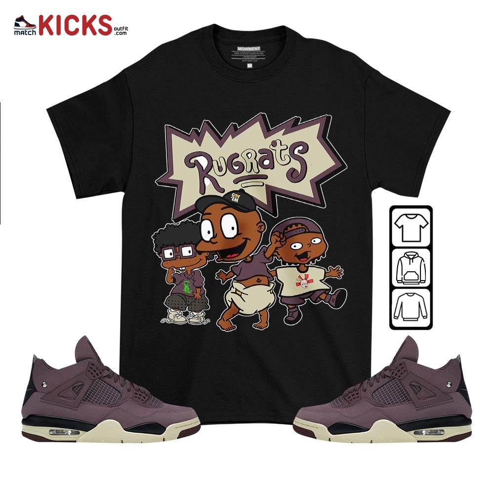 Melanin Rugrats Kid Sneaker Shirt Match Violet Ore 4s, Jordan 4 A Ma Maniere Violet Ore MKO T-Shirt