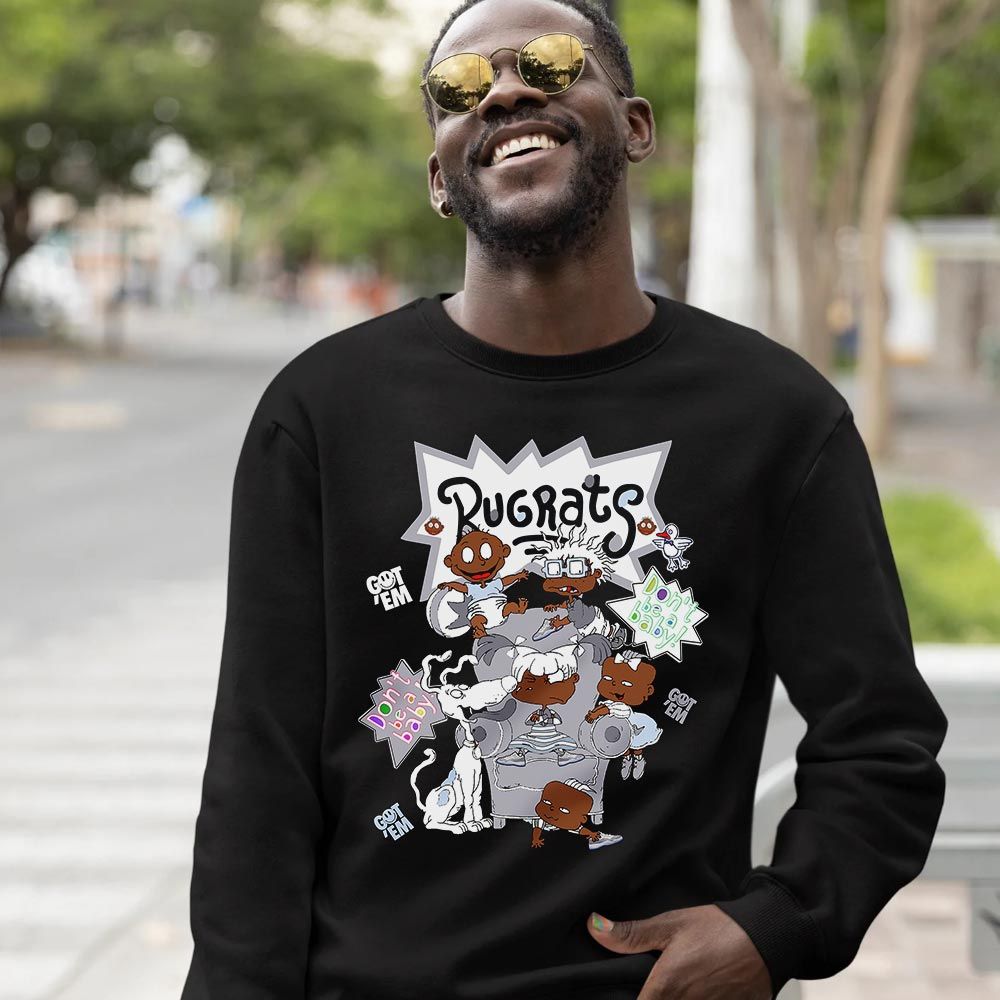 Melanin Rugrats Kids 90s Got Em 2D Sneaker Shirt Match Cement Grey 11s, Jordan 11 Low Cement Grey MKO T-Shirt Melanin Rugrats Kids 90s Got Em 2D Sneaker Shirt Match Cement Grey 11s, Jordan 11 Low Cement Grey MKO T-Shirt