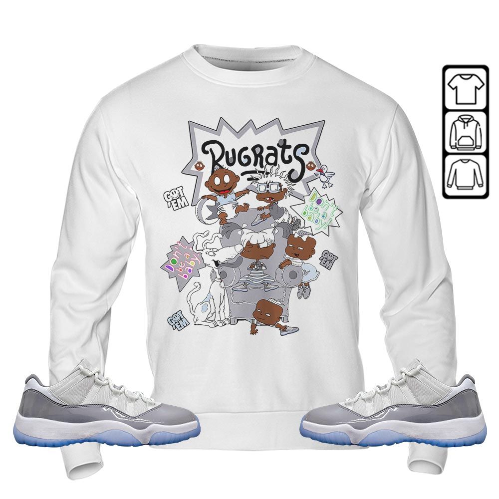 Melanin Rugrats Kids 90s Got Em 2D Sneaker Shirt Match Cement Grey 11s, Jordan 11 Low Cement Grey MKO T-Shirt Melanin Rugrats Kids 90s Got Em 2D Sneaker Shirt Match Cement Grey 11s, Jordan 11 Low Cement Grey MKO T-Shirt
