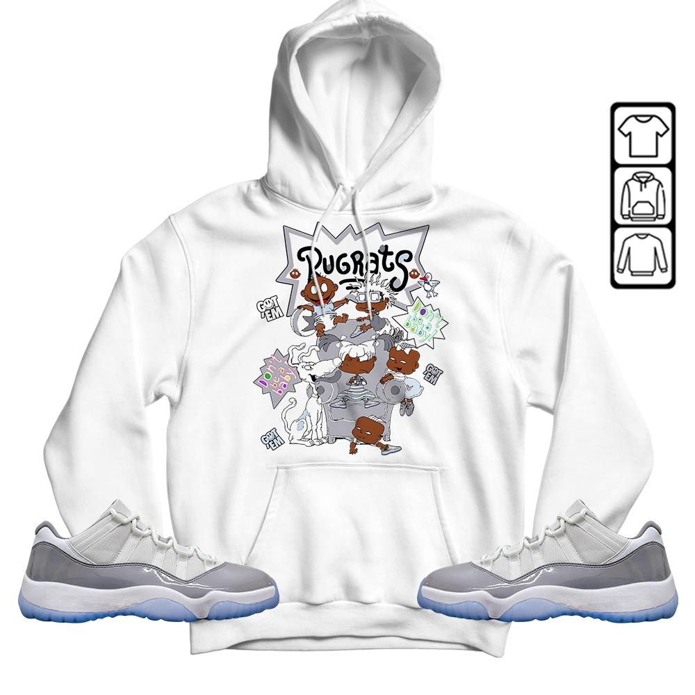 Melanin Rugrats Kids 90s Got Em 2D Sneaker Shirt Match Cement Grey 11s, Jordan 11 Low Cement Grey MKO T-Shirt Melanin Rugrats Kids 90s Got Em 2D Sneaker Shirt Match Cement Grey 11s, Jordan 11 Low Cement Grey MKO T-Shirt