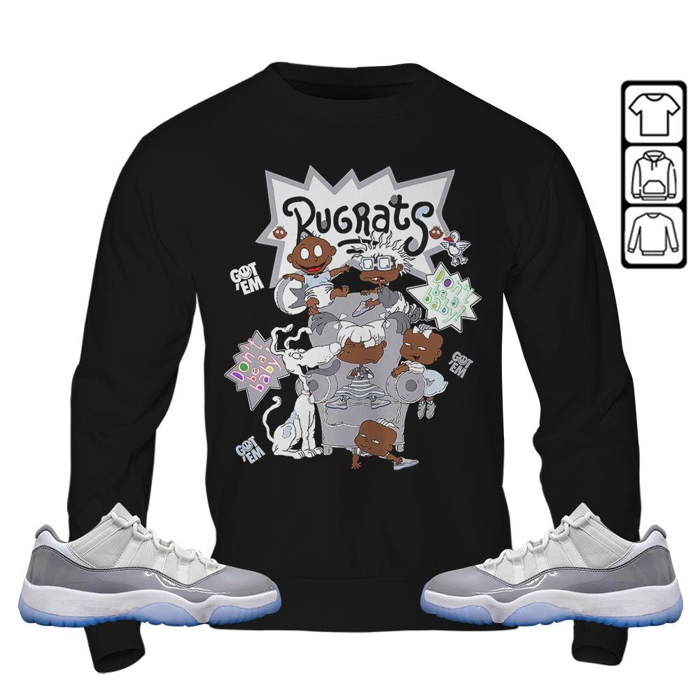 Melanin Rugrats Kids 90s Got Em 2D Sneaker Shirt Match Cement Grey 11s, Jordan 11 Low Cement Grey MKO T-Shirt Melanin Rugrats Kids 90s Got Em 2D Sneaker Shirt Match Cement Grey 11s, Jordan 11 Low Cement Grey MKO T-Shirt