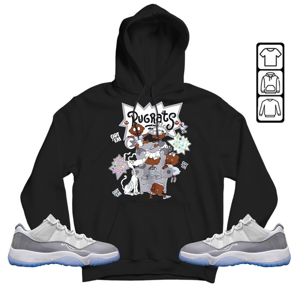 Melanin Rugrats Kids 90s Got Em 2D Sneaker Shirt Match Cement Grey 11s, Jordan 11 Low Cement Grey MKO T-Shirt Melanin Rugrats Kids 90s Got Em 2D Sneaker Shirt Match Cement Grey 11s, Jordan 11 Low Cement Grey MKO T-Shirt