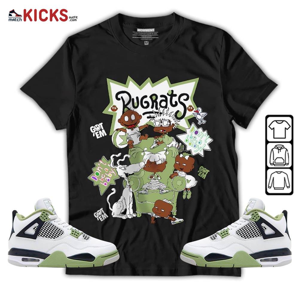 Melanin Rugrats Kids 90’s Got Em 2D Sneaker Shirt Match Retro Oil Green 4s, Jordan 4 Oil Green MKO T-Shirt Melanin Rugrats Kids 90’s Got Em 2D Sneaker Shirt Match Retro Oil Green 4s, Jordan 4 Oil Green MKO T-Shirt