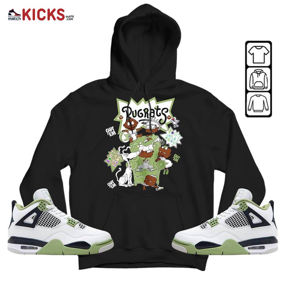 Melanin Rugrats Kids 90’s Got Em 2D Sneaker Shirt Match Retro Oil Green 4s, Jordan 4 Oil Green MKO T-Shirt Melanin Rugrats Kids 90’s Got Em 2D Sneaker Shirt Match Retro Oil Green 4s, Jordan 4 Oil Green MKO T-Shirt