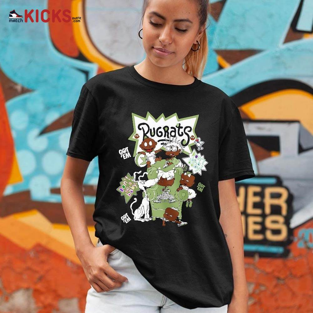 Melanin Rugrats Kids 90’s Got Em 2D Sneaker Shirt Match Retro Oil Green 4s, Jordan 4 Oil Green MKO T-Shirt Melanin Rugrats Kids 90’s Got Em 2D Sneaker Shirt Match Retro Oil Green 4s, Jordan 4 Oil Green MKO T-Shirt