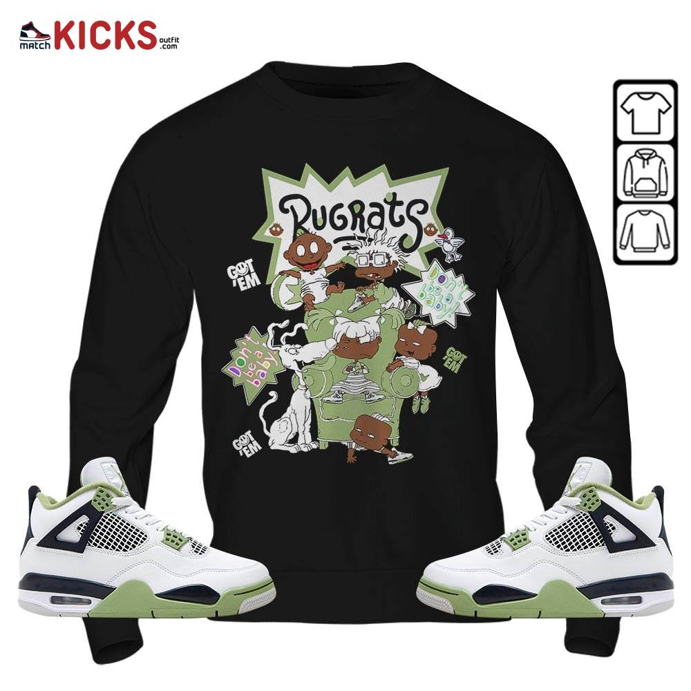 Melanin Rugrats Kids 90’s Got Em 2D Sneaker Shirt Match Retro Oil Green 4s, Jordan 4 Oil Green MKO T-Shirt Melanin Rugrats Kids 90’s Got Em 2D Sneaker Shirt Match Retro Oil Green 4s, Jordan 4 Oil Green MKO T-Shirt