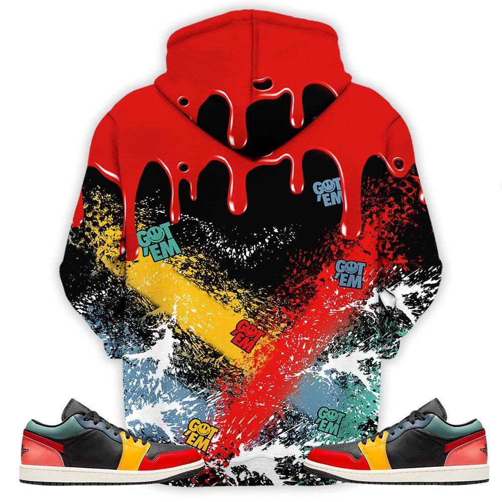 Melanin Rugrats Kids 90S Got Em Sneaker Shirt Match 1 Se Black Multi Color, Jordan 1 Low Black Fire Red Taxi Hoodie Sweatshirt Tee All Over Print MKO Shirt