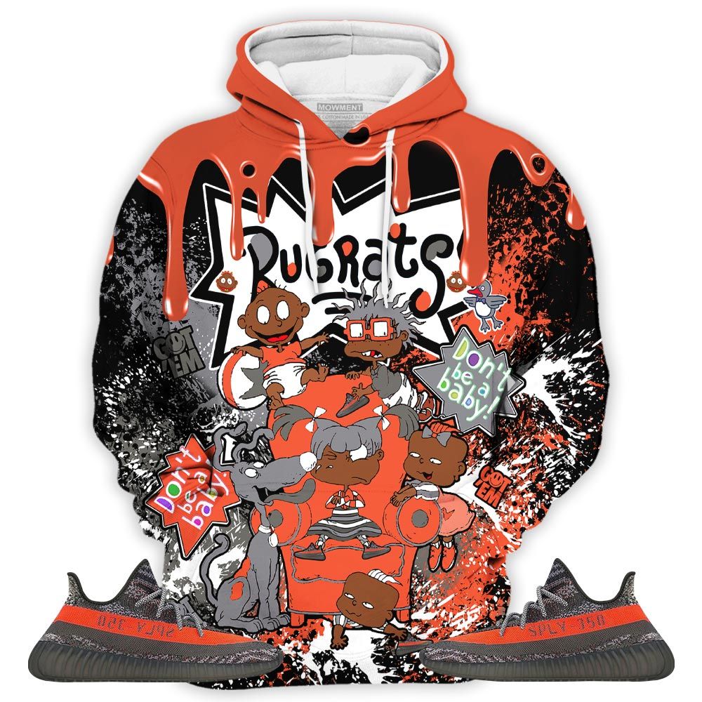 Melanin Rugrats Kids 90S Got Em Sneaker Shirt Match Boots 350 V2 Dark Beluga, Yeezy 350 V2 Carbon Beluga Hoodie Sweatshirt Tee All Over Print MKO Shirt