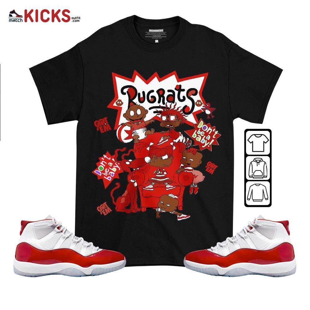 Melanin Rugrats Kids 90’s Got Em Sneaker Shirt Match Cherry 11s, Jordan 11 Retro Cherry MKO T-Shirt Melanin Rugrats Kids 90’s Got Em Sneaker Shirt Match Cherry 11s, Jordan 11 Retro Cherry MKO T-Shirt