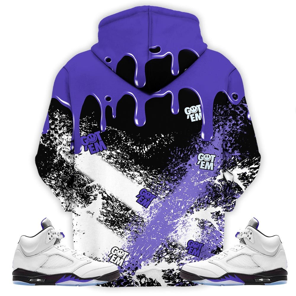 Melanin Rugrats Kids 90S Got Em Sneaker Shirt Match Dark Concord 5S, Jordan 5 Retro Concord Hoodie Sweatshirt Tee All Over Print MKO Shirt