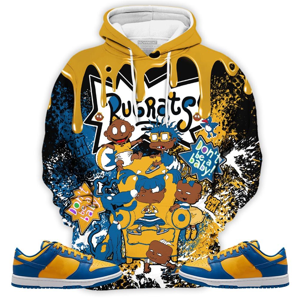 Melanin Rugrats Kids 90S Got Em Sneaker Shirt Match Dunk Low Blue Yellow, Dunk Low Blue Jay Hoodie Sweatshirt Tee All Over Print MKO Shirt