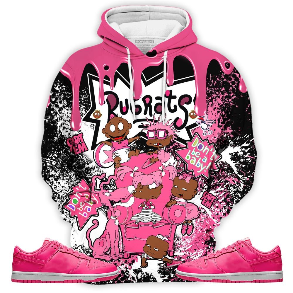 Melanin Rugrats Kids 90S Got Em Sneaker Shirt Match Dunk Low Hyper Pink, Dunk Low Hot Pink Hoodie Sweatshirt Tee All Over Print MKO Shirt Melanin Rugrats Kids 90S Got Em Sneaker Shirt Match Dunk Low Hyper Pink, Dunk Low Hot Pink Hoodie Sweatshirt Tee All Over Print MKO Shirt