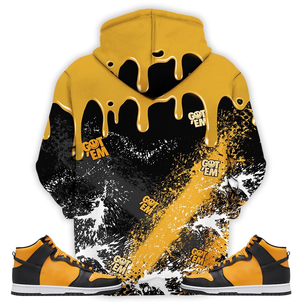 Melanin Rugrats Kids 90S Got Em Sneaker Shirt Match Dunk Reverse Goldenrod, Dunk High Bruce Lee Hoodie Sweatshirt Tee All Over Print MKO Shirt