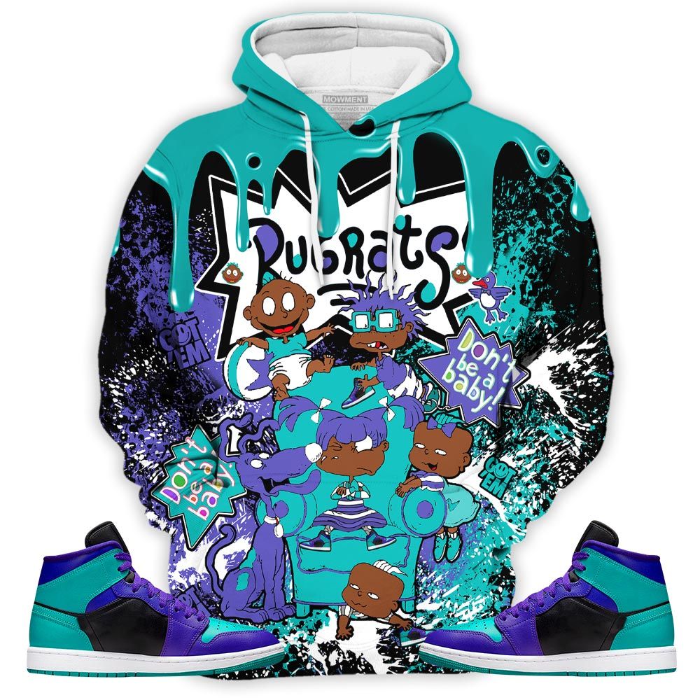 Melanin Rugrats Kids 90S Got Em Sneaker Shirt Match Mid Black Grape 1S, Jordan 1 Mid Black Grape Hoodie Sweatshirt Tee All Over Print MKO Shirt Melanin Rugrats Kids 90S Got Em Sneaker Shirt Match Mid Black Grape 1S, Jordan 1 Mid Black Grape Hoodie Sweatshirt Tee All Over Print MKO Shirt