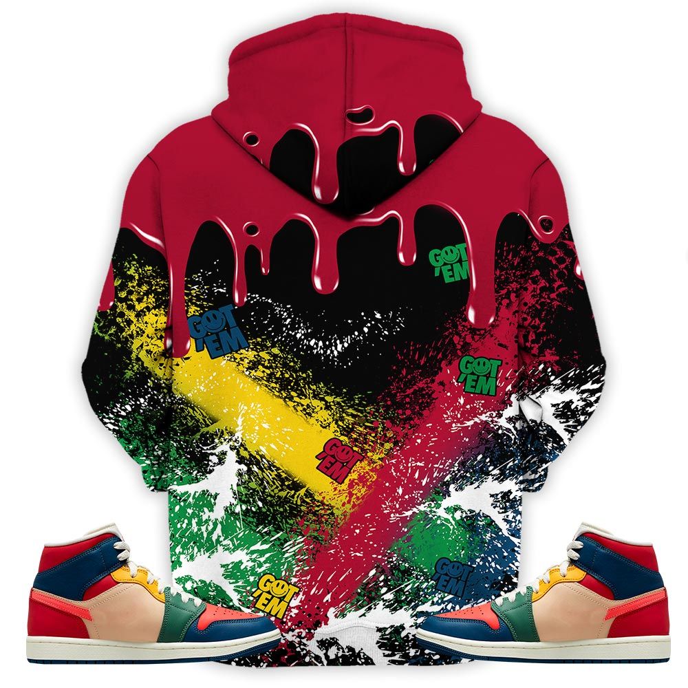 Melanin Rugrats Kids 90S Got Em Sneaker Shirt Match Mid Multi Color 2022 1S, Jordan 1 Mid Multi Color 2022 Hoodie Sweatshirt Tee All Over Print MKO Shirt