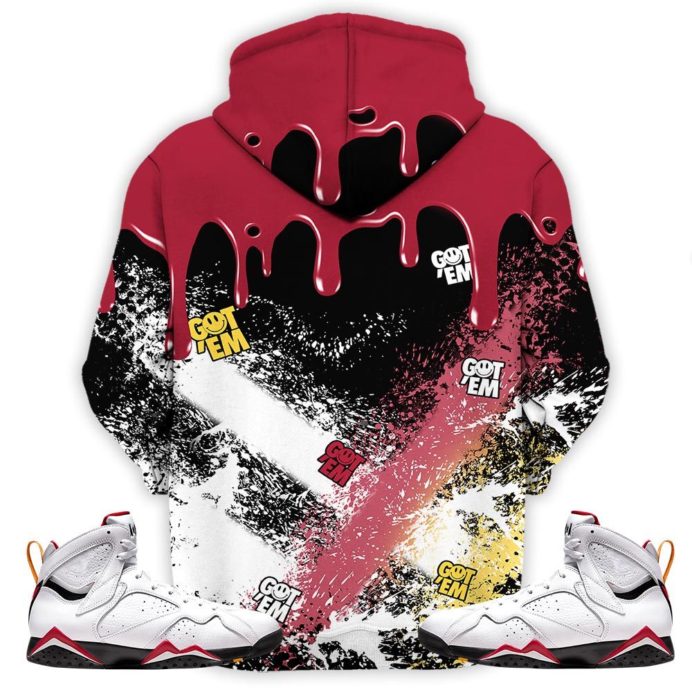 Melanin Rugrats Kids 90S Got Em Sneaker Shirt Match Og Cardinal 7S, Jordan 7 Retro Cardinal Hoodie Sweatshirt Tee All Over Print MKO Shirt