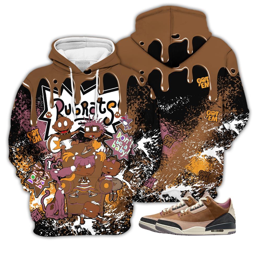Melanin Rugrats Kids 90S Got Em Sneaker Shirt Match Retro Archaeo Brown 3S, Jordan 3 Archaeo Brown Hoodie Sweatshirt Tee All Over Print MKO Shirt Melanin Rugrats Kids 90S Got Em Sneaker Shirt Match Retro Archaeo Brown 3S, Jordan 3 Archaeo Brown Hoodie Sweatshirt Tee All Over Print MKO Shirt