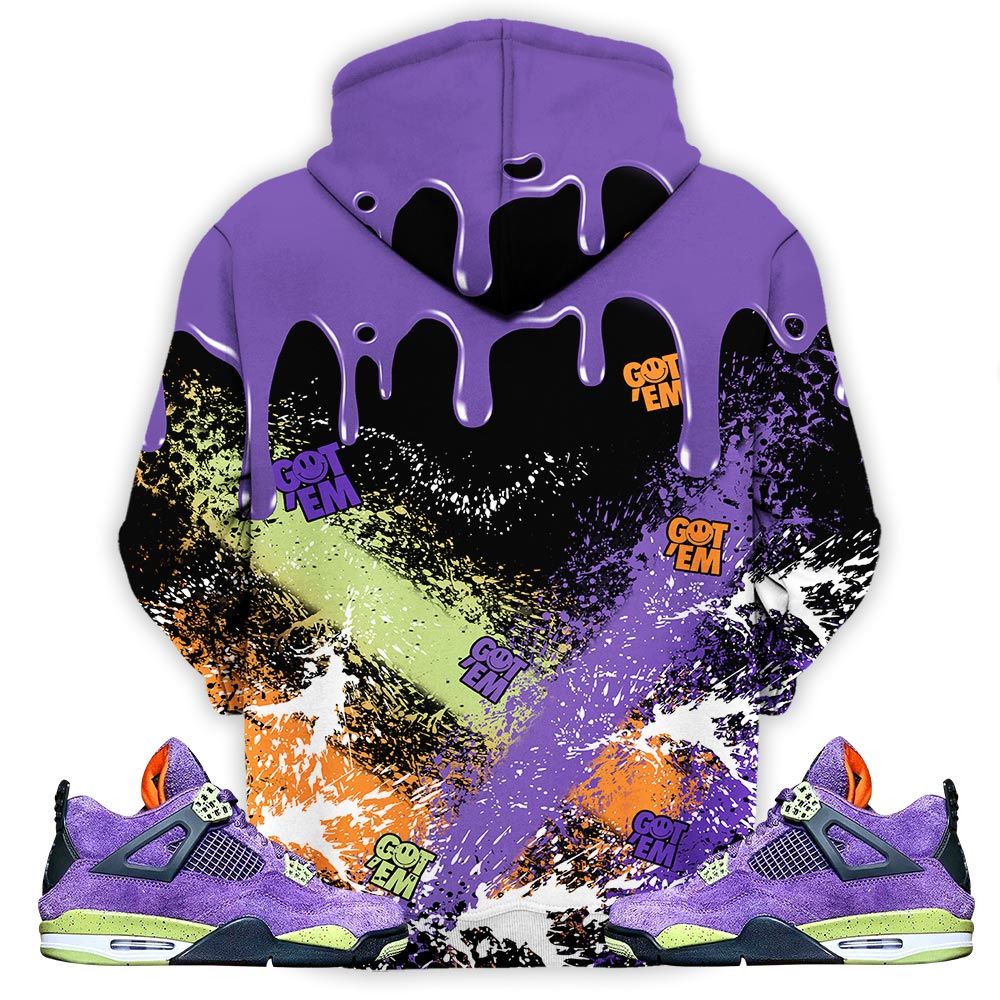 Melanin Rugrats Kids 90S Got Em Sneaker Shirt Match Retro Canyon Purple 4S, Jordan 4 Canyon Purple Hoodie Sweatshirt Tee All Over Print MKO Shirt