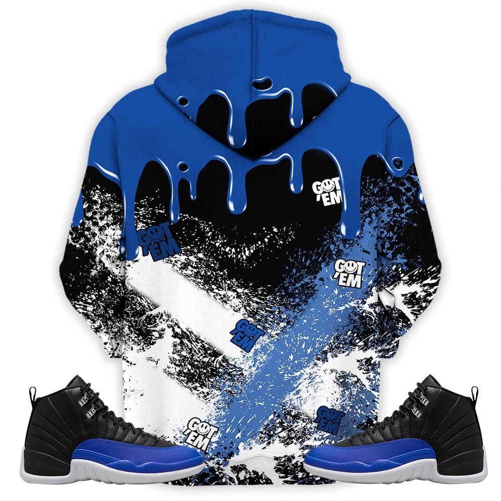 Melanin Rugrats Kids 90S Got Em Sneaker Shirt Match Retro Hyper Royal 12S, Jordan 12 Hyper Royal Hoodie Sweatshirt Tee All Over Print MKO Shirt