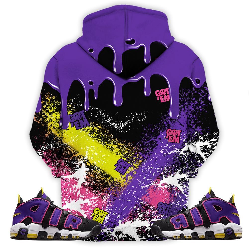 Melanin Rugrats Kids 90S Got Em Sneaker Shirt Match Uptempo Black Multi Color, Air More Uptempo Black Court Purple Hoodie Sweatshirt Tee All Over Print MKO Shirt