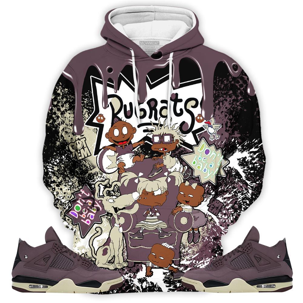 Melanin Rugrats Kids 90S Got Em Sneaker Shirt Match Violet Ore 4S, Jordan 4 A Ma Maniere Violet Ore Hoodie Sweatshirt Tee All Over Print MKO Shirt