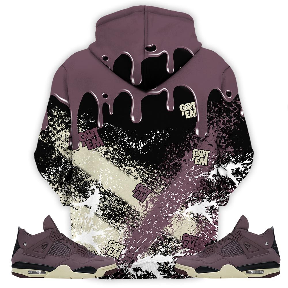Melanin Rugrats Kids 90S Got Em Sneaker Shirt Match Violet Ore 4S, Jordan 4 A Ma Maniere Violet Ore Hoodie Sweatshirt Tee All Over Print MKO Shirt
