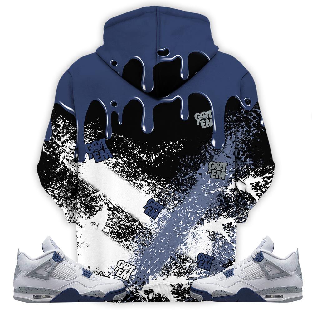 Melanin Rugrats Kids 90S Got Em Sneaker Shirt Match White Midnight Navy 4S, Jordan 4 Retro Midnight Navy Hoodie Sweatshirt Tee All Over Print MKO Shirt