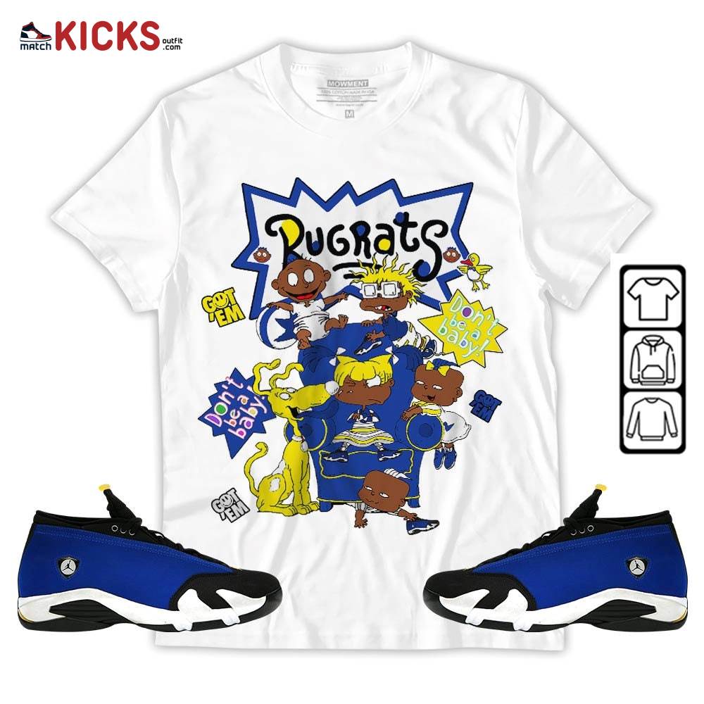 Melanin Rugrats Kids 90’s Sneaker Shirt Match 2023 Blue Laney 14s, Jordan 14 Laney MKO T-Shirt