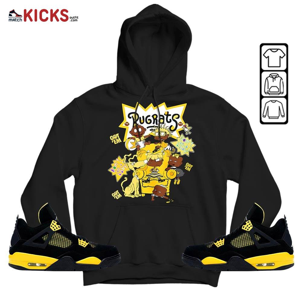 Melanin Rugrats Kids 90’s Sneaker Shirt Match 2023 Thunder 4s, Jordan Retro 4 Thunder MKO Hoodie Melanin Rugrats Kids 90’s Sneaker Shirt Match 2023 Thunder 4s, Jordan Retro 4 Thunder MKO Hoodie