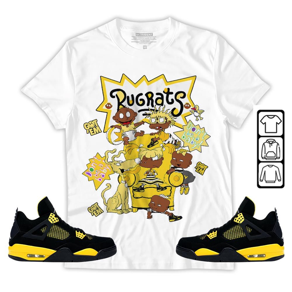 Melanin Rugrats Kids 90s Sneaker Shirt Match 2023 Thunder 4s, Jordan Retro 4 Thunder MKO Sweatshirt Melanin Rugrats Kids 90s Sneaker Shirt Match 2023 Thunder 4s, Jordan Retro 4 Thunder MKO Sweatshirt