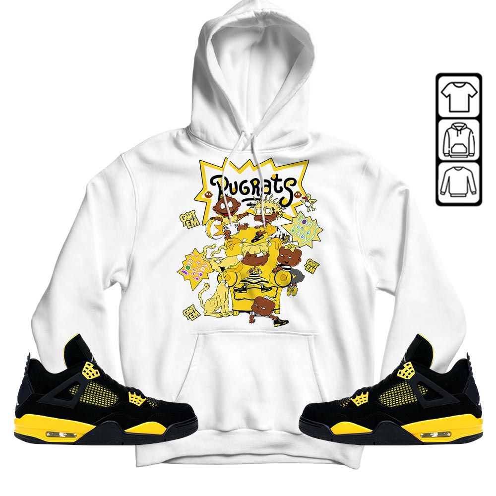 Melanin Rugrats Kids 90s Sneaker Shirt Match 2023 Thunder 4s, Jordan Retro 4 Thunder MKO Sweatshirt Melanin Rugrats Kids 90s Sneaker Shirt Match 2023 Thunder 4s, Jordan Retro 4 Thunder MKO Sweatshirt