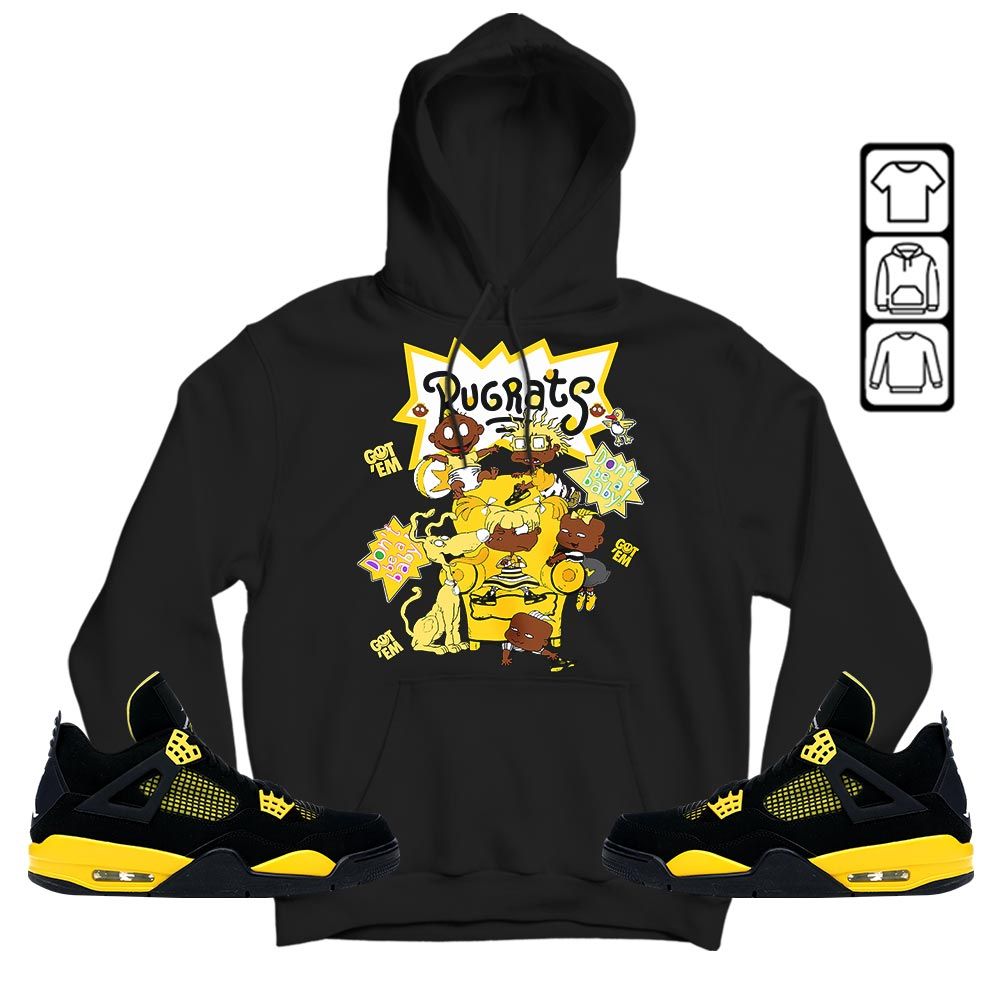 Melanin Rugrats Kids 90s Sneaker Shirt Match 2023 Thunder 4s, Jordan Retro 4 Thunder MKO Sweatshirt Melanin Rugrats Kids 90s Sneaker Shirt Match 2023 Thunder 4s, Jordan Retro 4 Thunder MKO Sweatshirt