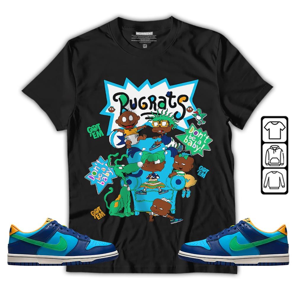 Melanin Rugrats Kids 90s Sneaker Shirt Match Dunk Low GS Kyrie, Dunk Low GS Electric Algae MKO T-Shirt Melanin Rugrats Kids 90s Sneaker Shirt Match Dunk Low GS Kyrie, Dunk Low GS Electric Algae MKO T-Shirt