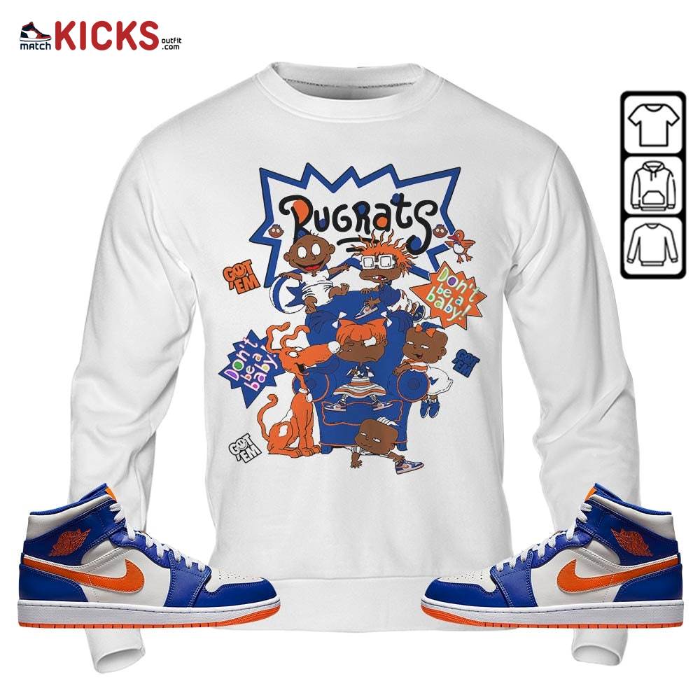 Melanin Rugrats Kids 90’s Sneaker Shirt Match Mid Knicks 1s, Jordan 1 Mid Knicks MKO Sweatshirt Melanin Rugrats Kids 90’s Sneaker Shirt Match Mid Knicks 1s, Jordan 1 Mid Knicks MKO Sweatshirt