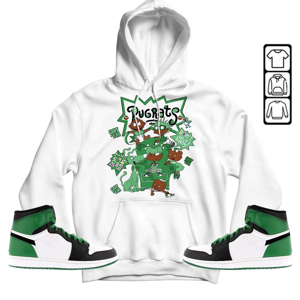 Melanin Rugrats Kids 90s Sneaker Shirt Match OG Celtics 1s, Jordan 1 High OG Celtics MKO T-Shirt