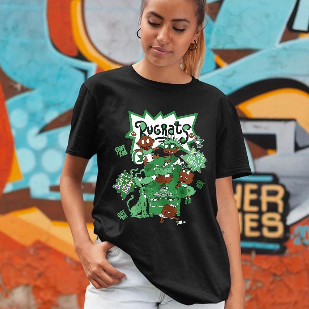 Melanin Rugrats Kids 90s Sneaker Shirt Match OG Celtics 1s, Jordan 1 High OG Celtics MKO T-Shirt Melanin Rugrats Kids 90s Sneaker Shirt Match OG Celtics 1s, Jordan 1 High OG Celtics MKO T-Shirt