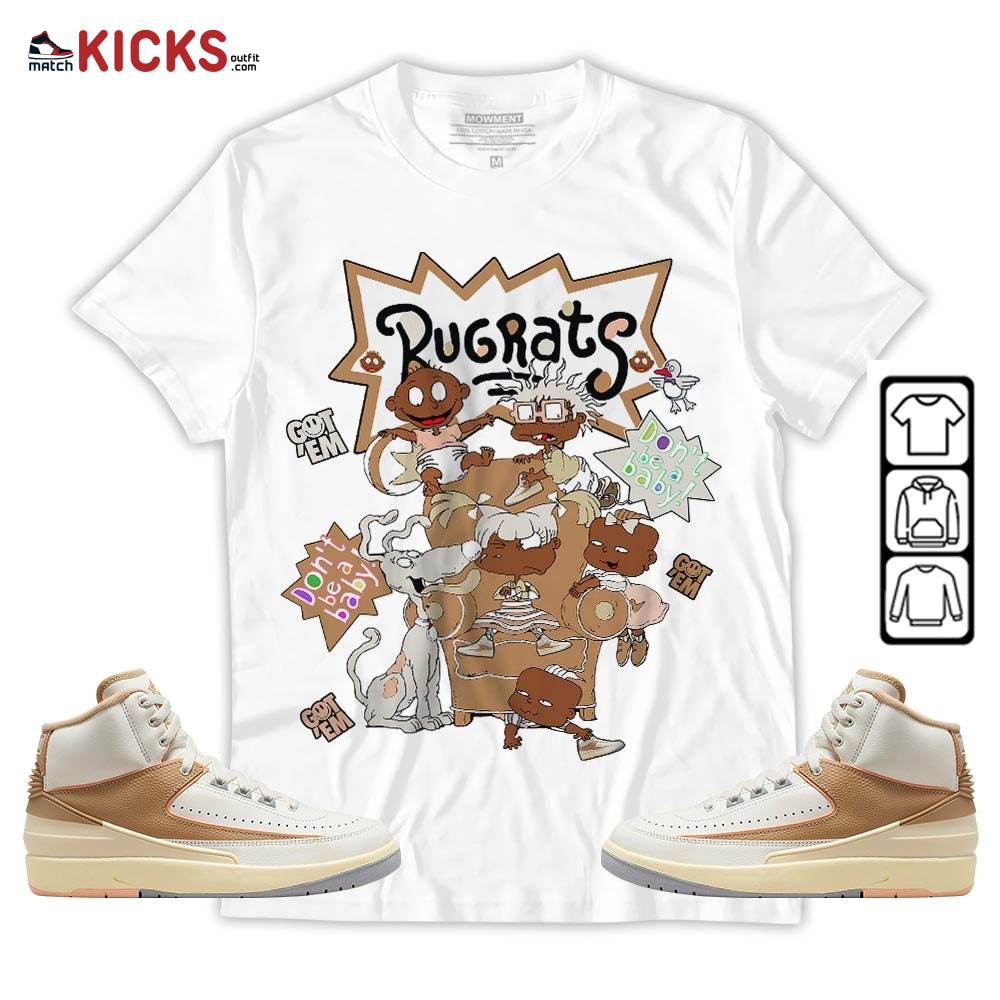 Melanin Rugrats Kids 90’s Sneaker Shirt Match Retro Craft 2s, Jordan 2 Craft MKO Sweatshirt