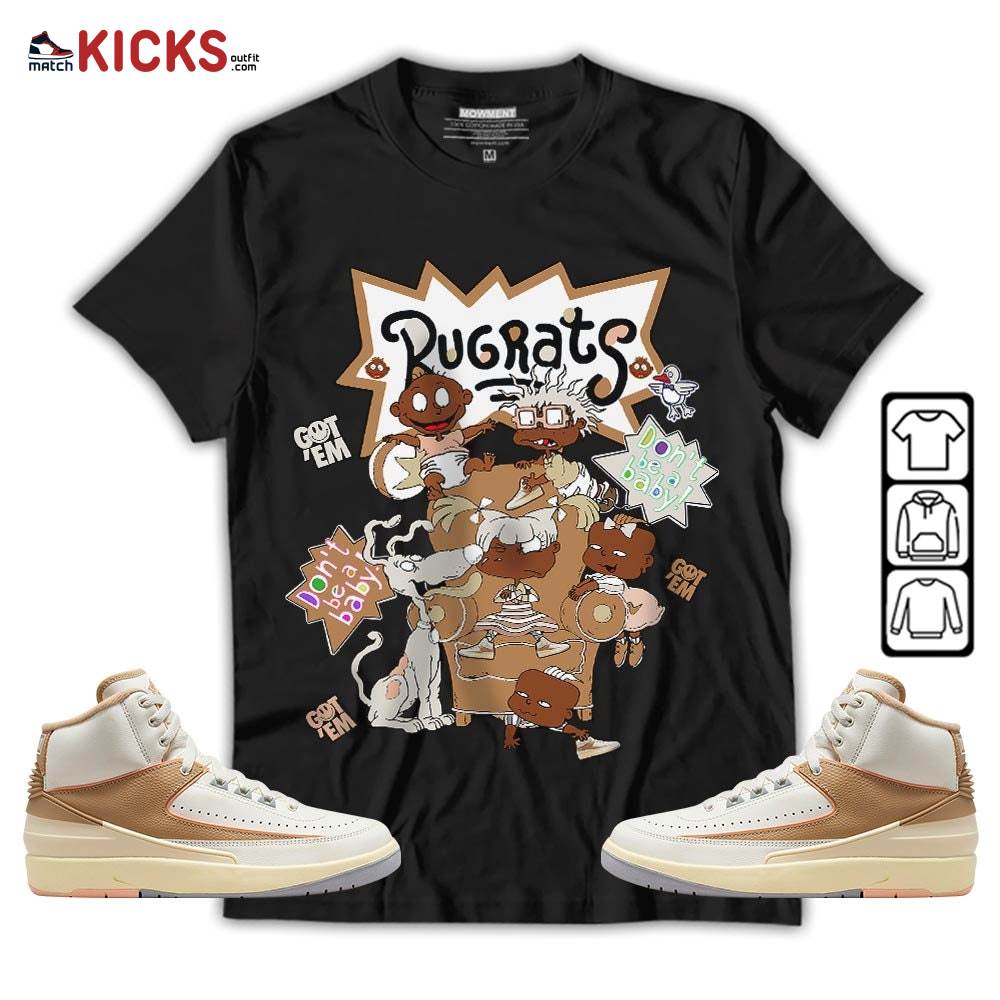 Melanin Rugrats Kids 90’s Sneaker Shirt Match Retro Craft 2s, Jordan 2 Craft MKO T-Shirt