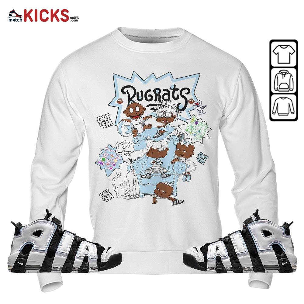 Melanin Rugrats Kids 90’s Sneaker Shirt Match Uptempo Cobalt Bliss, Air More Uptempo Cobalt Bliss MKO Hoodie