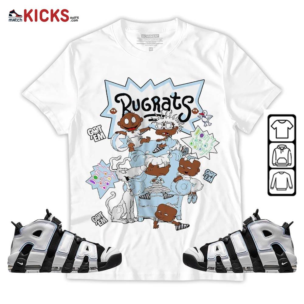 Melanin Rugrats Kids 90’s Sneaker Shirt Match Uptempo Cobalt Bliss, Air More Uptempo Cobalt Bliss MKO T-Shirt