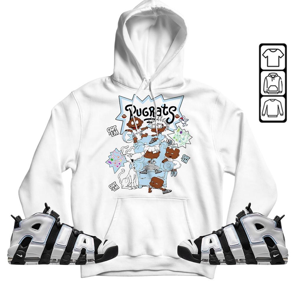 Melanin Rugrats Kids 90s Sneaker Shirt Match Uptempo Cobalt Bliss, Air More Uptempo Cobalt Bliss MKO T-Shirt